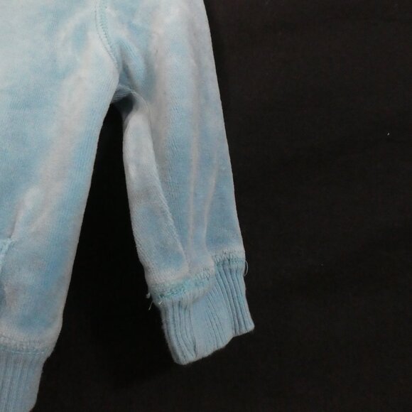 GREENDOG | size 2 | Blue Velour Zip-Up Hoodie | *Paint Spots - Picture 6 of 15